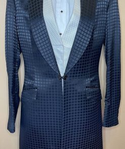 BLACK SHEEN SQUARE PATTERN DAY COAT BECKER BROTHERS