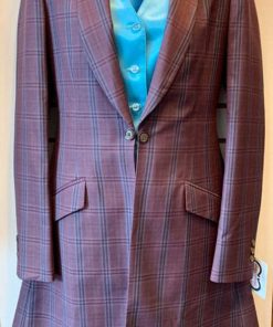 DAY COAT EGGPLANT WITH BLUE WINDOWPANE ELLIE MAY